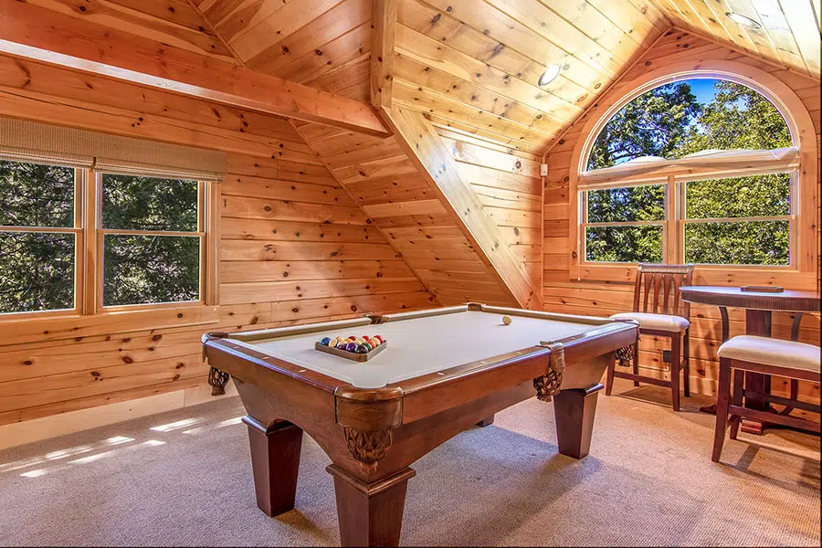 cedar pool table