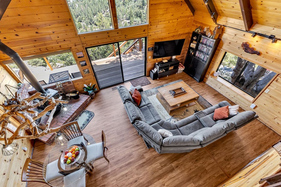 Stonewood vacation rental living room from above
